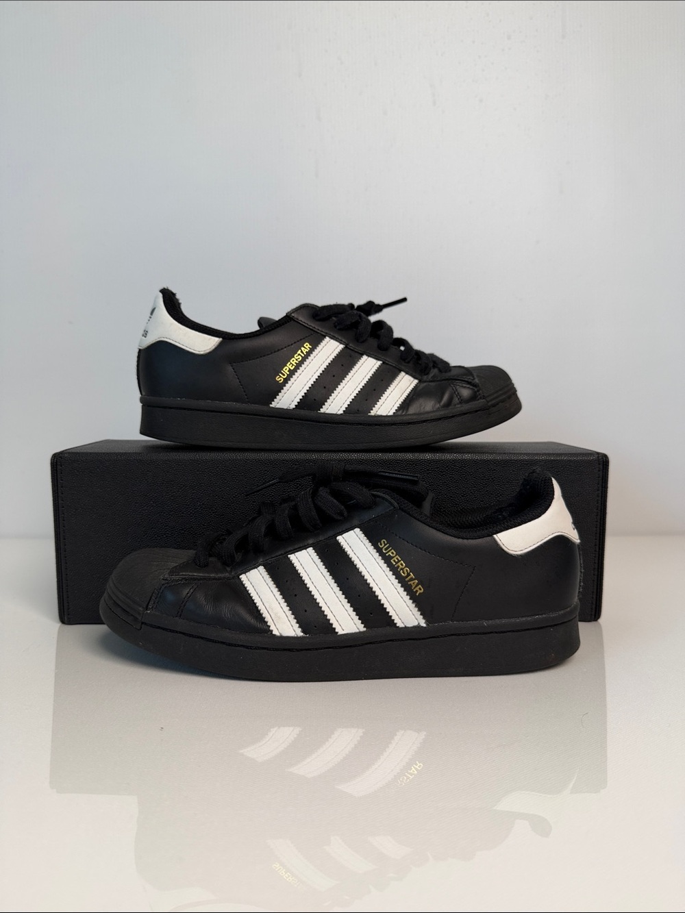 Adidas Originals Superstar Shelltoe Core Black White Gold Men’s Shoes